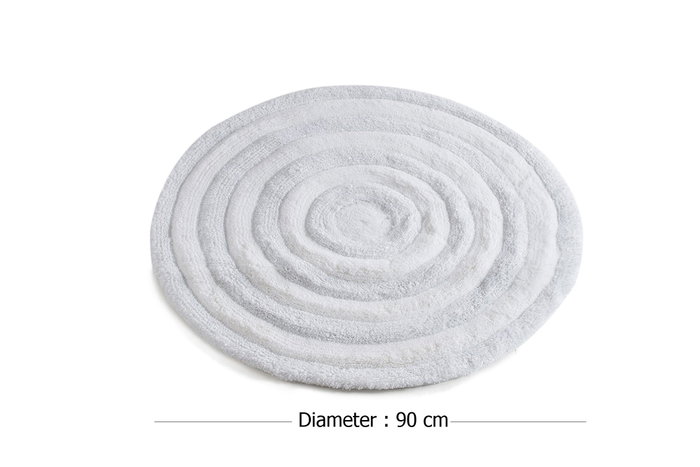 Mijölnir Alfombrilla de Baño Redonda Blanca